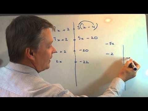 How to solve linear equations with 'x' on both sides