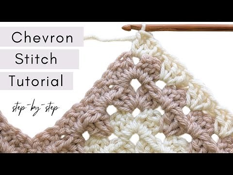 Beginner Chevron Stitch Pattern Tutorial Using Only Double Crochet - Step-by-Step Tutorial