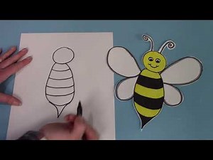 Easy Art Project: Cute Bee Directed Drawing