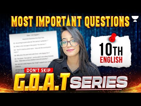 Class 10 English 2026 | English Most Important Questions | Juhi Ma'am