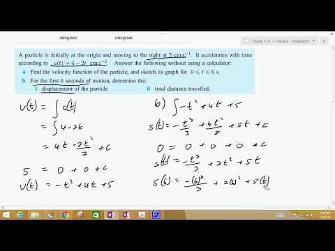 Kinematics using integration