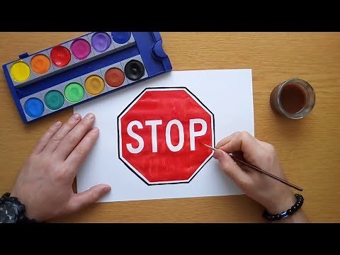How to draw a STOP sign 🛑
