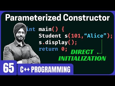 Parameterized Constructor in C++