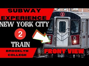 New York City Subway 2 Express Train (to Flatbush Av) Front View