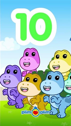 Let's Count Dinosaurs 1 to 10! 🦕 1 Little, 2 Little, 3 Little Dinosaur 🎵 #plimplim #dinosaursong