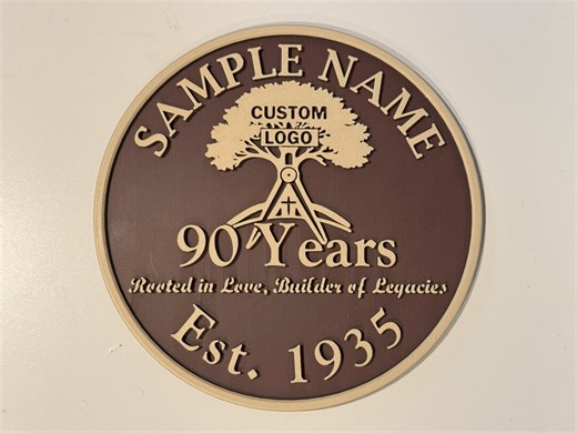 Custom 3D Printed Wall Plaque: Personalized Name, Logo, Date - Etsy