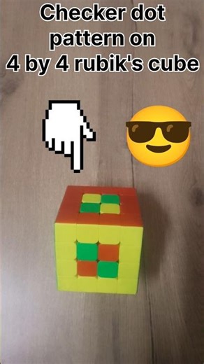 Checker dot pattern on 4 by 4 rubik's cube #rubikscube #sidcuber #viral #cubing
