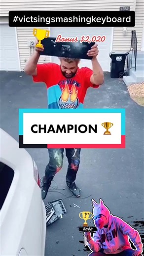 @luciusshakedownrubs is the VictSing Smashing Keyboard Challenge CHAMPION 🏆 No pressure ✊⌨️🔥 #victsingsmashingkeyboard #tiktokchallenge #challange