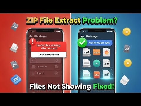 How To Extract Zip File in File Manager | Files Not Showing After Extract Problem Fix ✅