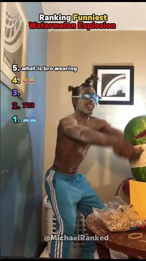 Ranking Funniest Watermelon Explosion 😆😆😆 #watermelon #funny