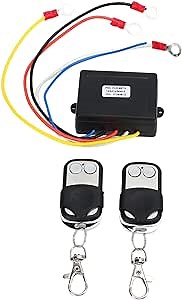 KIMISS Wireless Winch Remote Control Kit, 12V 24V Universal Winch Wireless Remote Control Switch Receiver Kit for Truck ATV SUV
