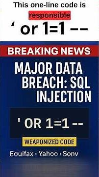 SQL Injection: The 1-Line Database Hack in 60 seconds! 🤯