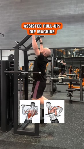 Stop skipping the Assisted Pull Up/Dip Machine. 💪🏻 This machine is the safest place to learn pull ups and dips with support and good form. How to use it for pull ups: • Set the assistance higher than you think • Keep your chest up • Pull your elbows down toward your ribs • Use your back, not just your arms • Lower slow to build control How to use it for dips: • Keep your shoulders down and away from your ears • Lean slightly forward • Keep your core tight • Lower with control • Push through yo
