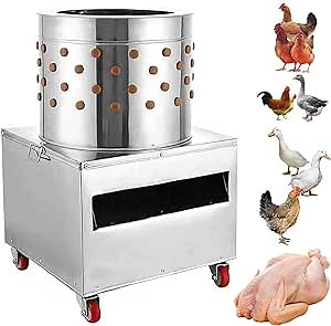 Chicken Plucker Machine 2HP 110V 20" Chicken Defeathering Machine, Poultry Plucker Machine, Automatic Large Chicken Plucker Machine for Poultry Chicken, Bird, Duck, Turkey, Quail