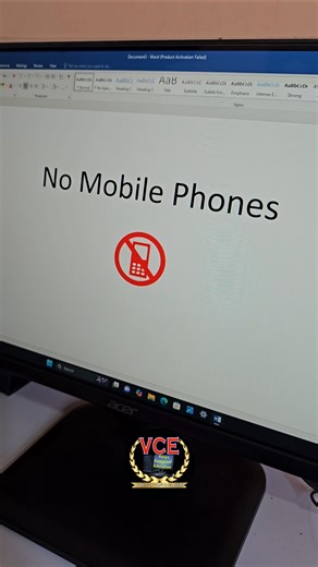 No mobile phones symbol in ms word