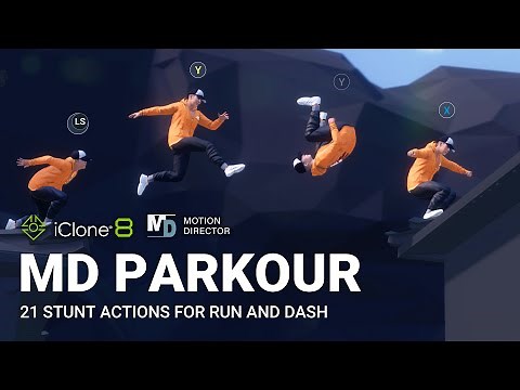 Motion Director - Parkour | 3D Animation - Dynamic Game Characters | iClone 8