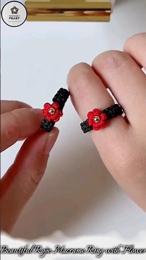 DIY Macrame | Macrame Tutorial | Macrame Craft Idea | How to Make Macrame Ring with Flower |