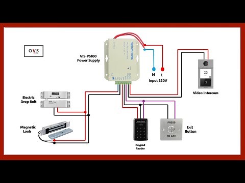 Access Control Magnetic Door Lock Installation Wiring With Video Intercom