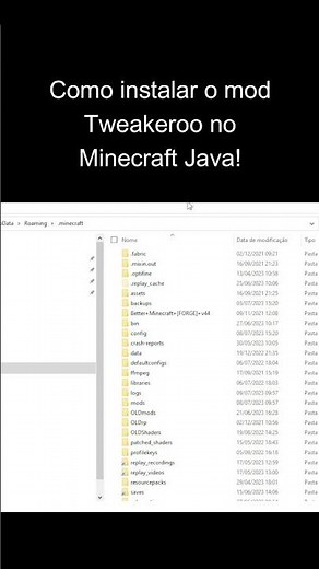 Como instalar o mod Tweakeroo no Minecraft Java! #shorts