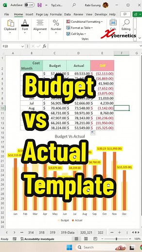 Excel Tips: Create Budget vs Actual Chart Easily