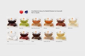 Free Material Library for Redshift Render for Cinema4D | Waldemar-art