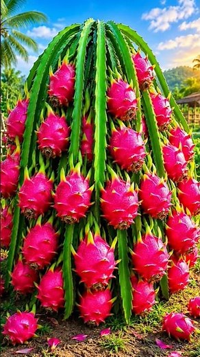 Easy and fast method to grow and propagate dragon fruit trees #garden #fruit #plants