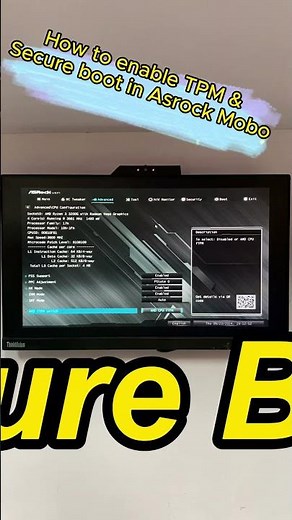 How to enable TPM & Secure boot in Asrock Mobo #rambo
