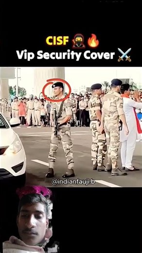 VIP Security Cover by CISF 🇮🇳☠️ #cisf​ #security​ #indianarmy​ #indianarmy​ #vip​ #army​ #india​