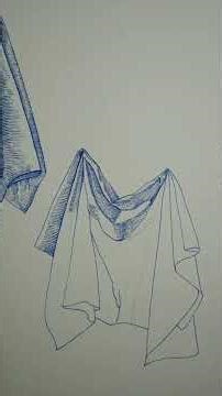 Fountain Pen Drawing | How to Draw Fabric Folds — Drapery Shading Techniques #art #painting #drawing