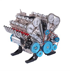 Teching V8 Engine Model Kit Metal Assembly DIY Kit 500 Pcs Mechanical Car Engine Science Experiment Physics Toy