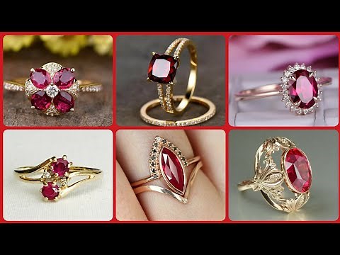 Designer Elegant Ruby Rings Collection For Engagement