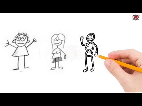 How to Draw Stick figure Step by Step Easy for Beginners/Kids – Stick Figures Drawing Tutorial