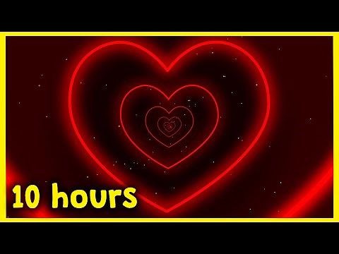 Free Neon Red Lights Love Heart Tunnel Tik Tok Trend Background Loop 10 hours FULL HD