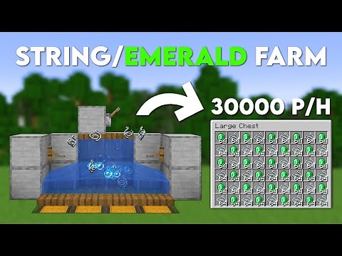 Minecraft Easy Automatic String + Emerald Farm 1.21+