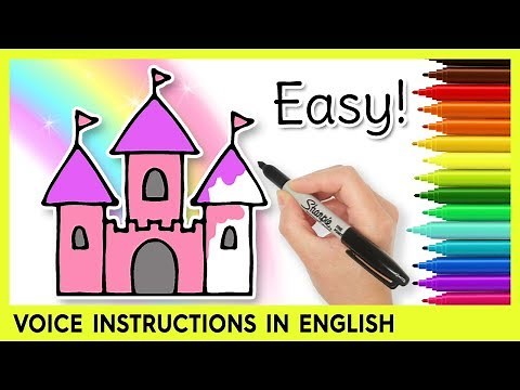 How to Draw a CASTLE! Easy Drawings for Kids