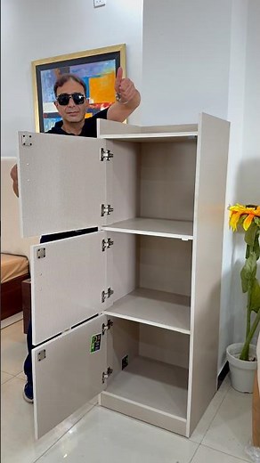Modern 3 Door Storage Cabinet Space Saving Design #storagecabinet #cabinetdesign #shorts