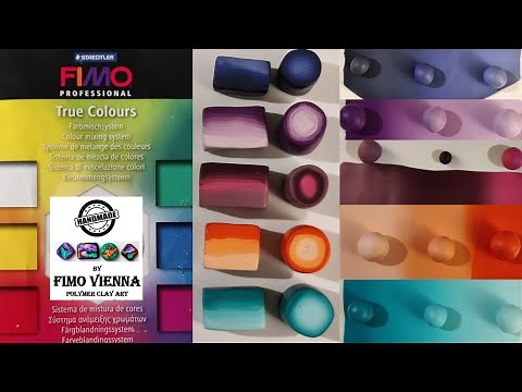 Color mixing basics with Fimo professional true colors - Polymer Clay Tutorial