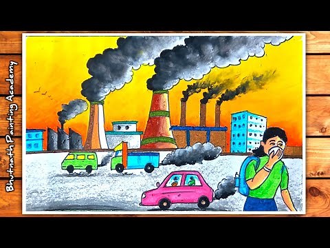 air pollution drawing