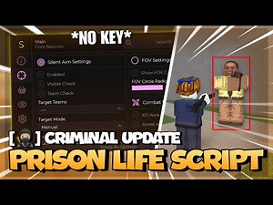 *NO KEY* Prison Life Script — Auto Aim, Auto Fire, Auto Criminal & More!