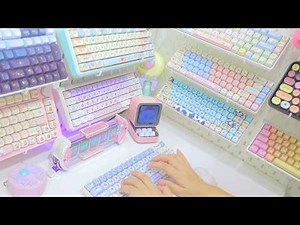 【ASMR】8 Best Sounding Keyboards (No talking) Keyboard Sounds 1.5Hr お気に入りの8種類のキーボードの音 1.5時間【作業用】