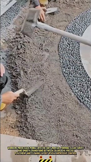 Best of Pebble Paving Process for Creating a Decorative Stone Floor #dailywork