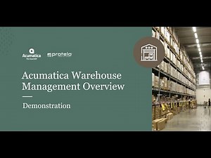 Acumatica Warehouse Management Overview