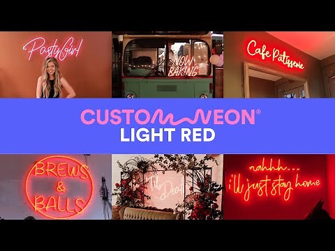 Light Red LED Neon Signs | Custom Neon® Color Range