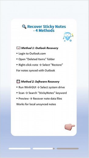 Restore Deleted Sticky Notes in Windows 10/11 📝 #stickynotes #datarecovery #windows11