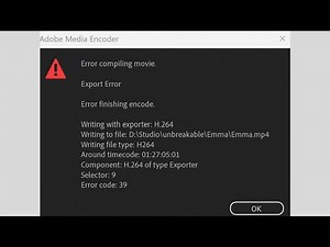 How To Fix Adobe Premiere Error Code 39?