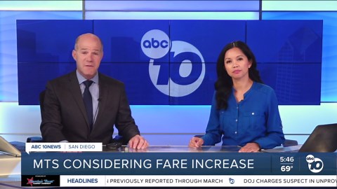 MTS considering trolley and bus fare increase