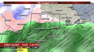 The NBC Connecticut meteorologists have issued a First Alert ahead of tomorrow's storm. Here’s a look at what it looks like on future radar starting Monday afternoon. More radar here http://nbcct.co/9fjZh0E | NBC Connecticut