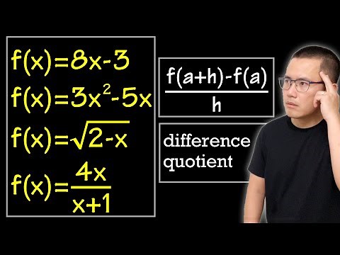 How to find the difference quotient! (precaluclus and calculus)