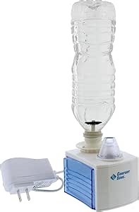 Amazon.com: Comfort Zone Ultrasonic Turn Bottle into into Personal Portable Humidifier - 6 Hour Operation - Whisper Quiet, Travel, White : Home & Kitchen