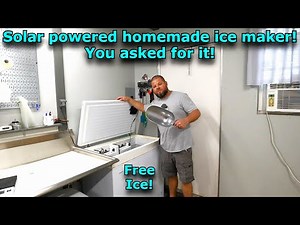 Solar powered homemade ice maker! FREE ICE! DIY ice maker #724